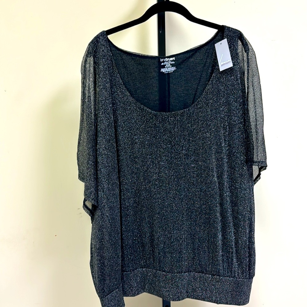 Plus size Lane Bryant black sparkling top